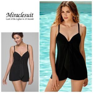 New. Miraclesuit black swim dress. Size 8. Retails $192